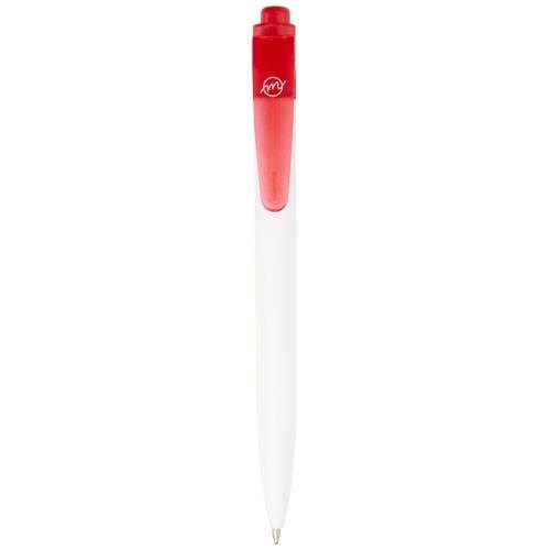 Obrázky: Červeno-bílé kul.pero z plastu recykl. z oceánu, Obrázek 1