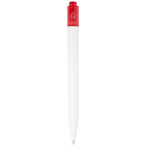 Obrázky: Červeno-bílé kul.pero z plastu recykl. z oceánu, Obrázek 2
