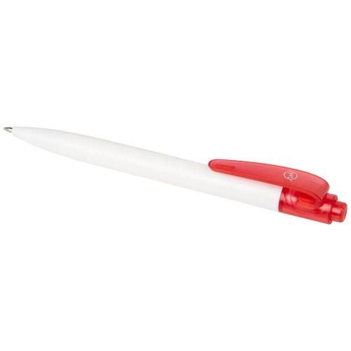 Obrázky: Červeno-bílé kul.pero z plastu recykl. z oceánu, Obrázek 3