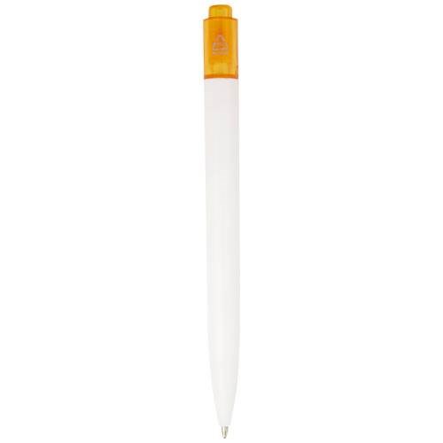 Obrázky: Oranžovo-bílé kul.pero z plastu recykl. z oceánu, Obrázek 2
