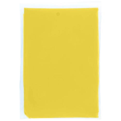Obrázky: Žluté jednorázové pončo do deště z rec.plastu, Obrázek 3