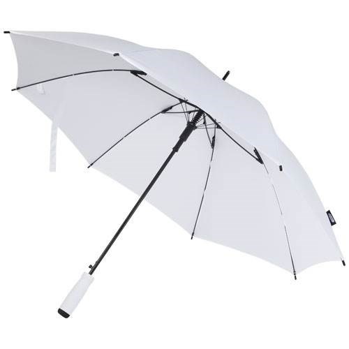 Obrázky: Bílý automatický deštník z recykl. PET, Obrázek 1