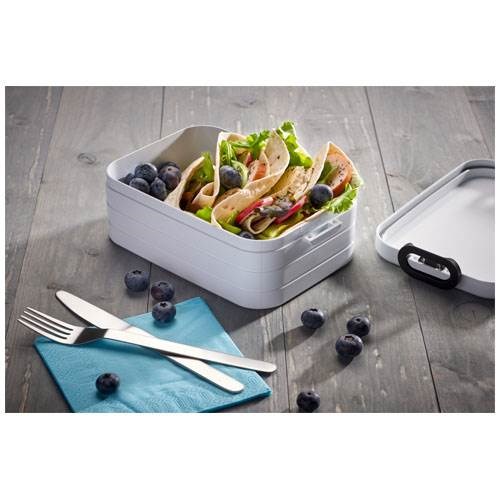 Obrázky: Střední plastový obědový box uhelně černý, Obrázek 4