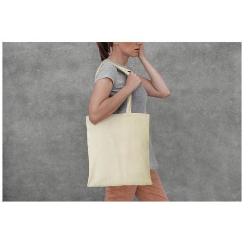 Obrázky: Sv. modrá nákupní taška ze silné bavlny, 180g/m2, Obrázek 3