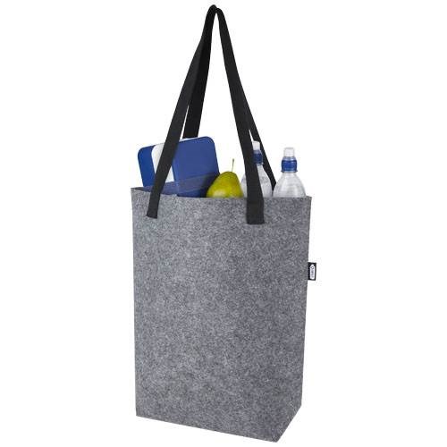 Obrázky: Nákupní taška 12l z recyklov. plsti, široké dno, Obrázek 4