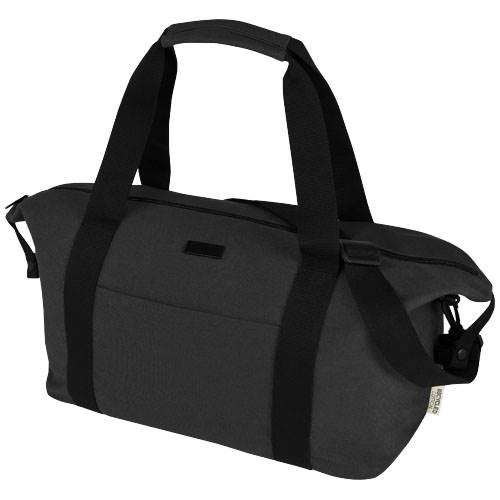 Obrázky: Černá sportovní taška z recyk. plátna GRS, 25 l, Obrázek 1