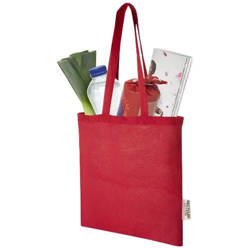 Obrázky: Červená taška z GRS recyklované bavlny 140 g/m2, Obrázek 3