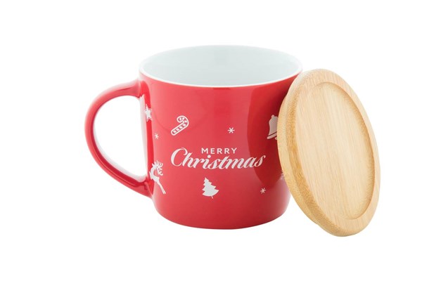 Obrázky: Vánoční hrnek 370 ml s bambusovým víčkem/táckem, Obrázek 4