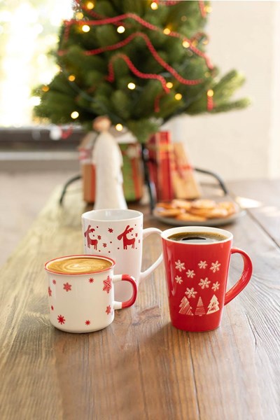 Obrázky: Vánoční červený porcelánový hrnek 380 ml, Obrázek 3