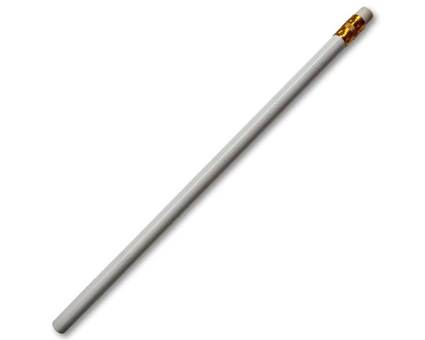 Obrázky: Bílá dřevěná tužka s gumou, Obrázek 2
