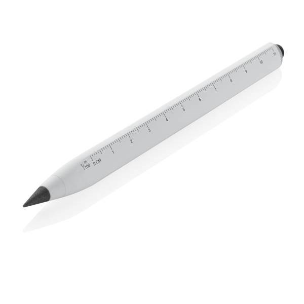Obrázky: Nekonečná víceúčelová tužka z rec.hliníku, bílá