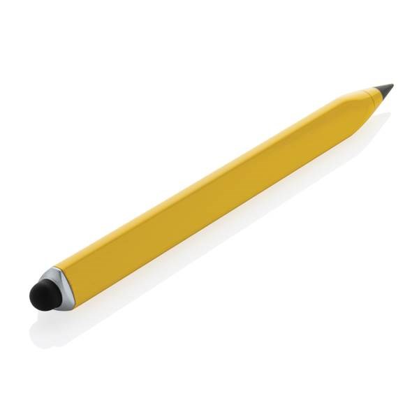 Obrázky: Nekonečná víceúčelová tužka z rec.hliníku, žlutá, Obrázek 3