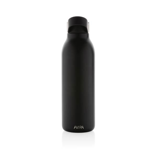 Obrázky: Flip-top lahev Avira Ara 500ml z rec.oceli, černá, Obrázek 3