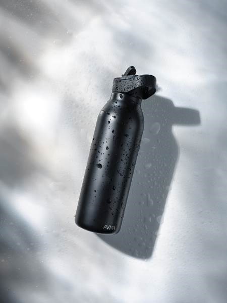 Obrázky: Flip-top lahev Avira Ara 500ml z rec.oceli, černá, Obrázek 10