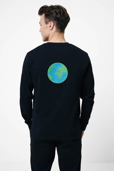 Obrázky: Unisex mikina Zion 340 z rec. bavlny, černá 4XL, Obrázek 3