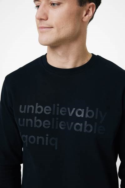 Obrázky: Unisex mikina Zion 340 z rec. bavlny, černá 4XL, Obrázek 4