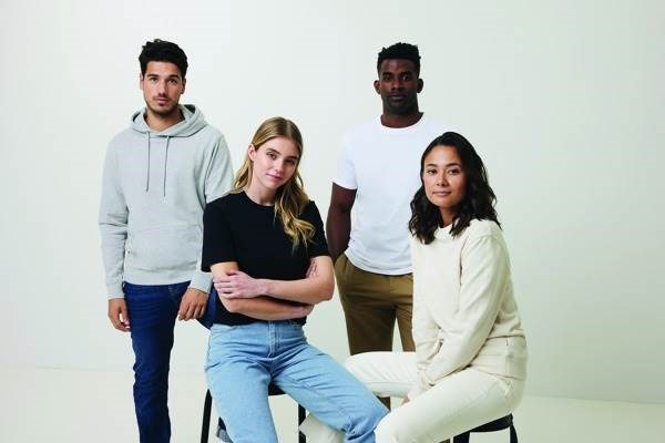 Obrázky: Unisex mikina Denali z recykl. bavlny, přírodní 4XL, Obrázek 46