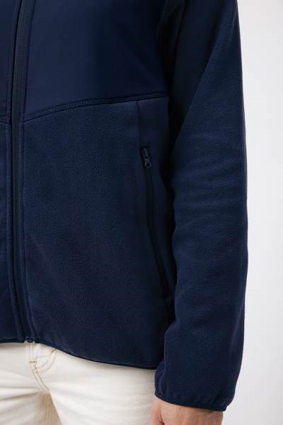 Obrázky: Microfleece bunda na zip Talung z RPES, nám.modrá M, Obrázek 2