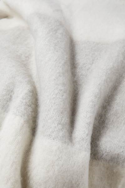 Obrázky: Bílá deka s béž. pruhy ze směsi vlny VINGA Saletto, Obrázek 7