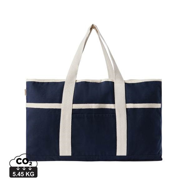 Obrázky: Modro/bílá plážová taška VINGA, recykl. canvas, Obrázek 3