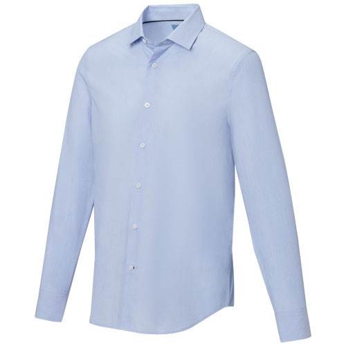 Obrázky: Sv. modrá pánská košile, dl. rukáv-certif. GOTS, XS