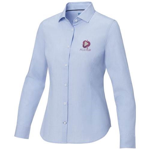 Obrázky: Sv. modrá dámská košile, dl. rukáv-certif. GOTS, XS, Obrázek 4
