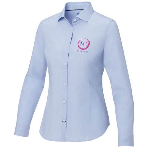 Obrázky: Sv. modrá dámská košile, dl. rukáv-certif. GOTS, XL, Obrázek 9