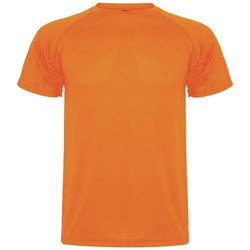 Obrázky: Fluor.oranžové funkční dětské ragl.triko 150, vel.4