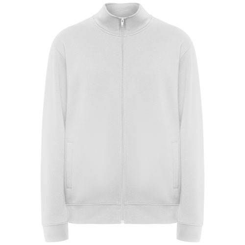 Obrázky: Bílá unisex mikina na zip Ulan 280, XXXL