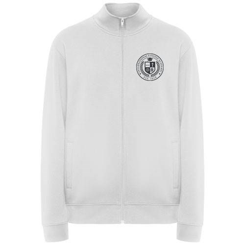 Obrázky: Bílá unisex mikina na zip Ulan 280, XXXL, Obrázek 3