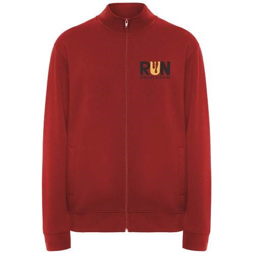 Obrázky: Červená unisex mikina na zip Ulan 280, S, Obrázek 3