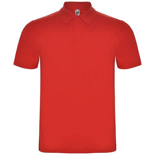 Obrázky: Červená unisex polokošile Austral 180, XL