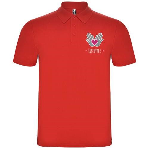 Obrázky: Červená unisex polokošile Austral 180, XL, Obrázek 3