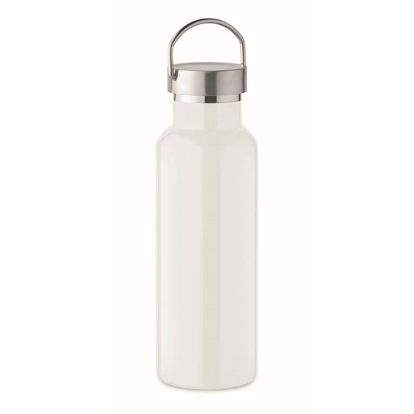 Obrázky: Bílá nerez termoska s dvojitou stěnou 500 ml, Obrázek 2