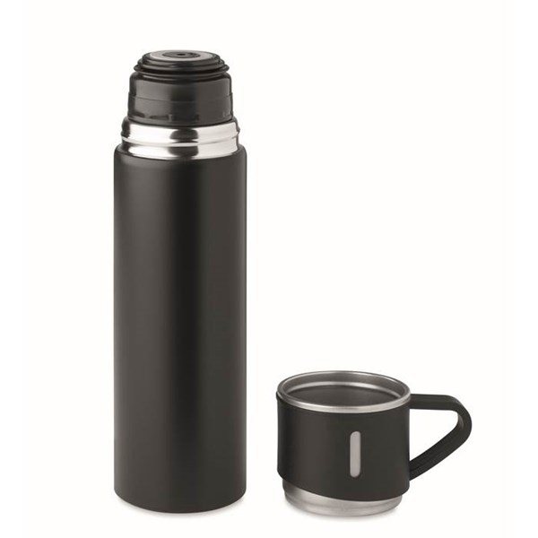 Obrázky: Černá nerezová termoska 420ml s hrnkem 150ml, Obrázek 2