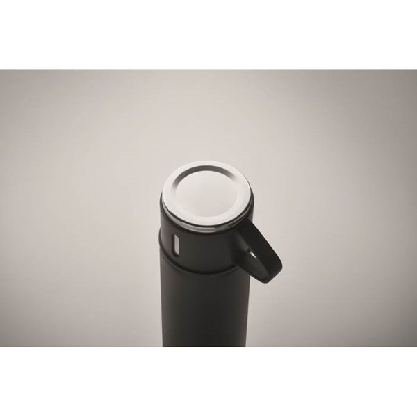 Obrázky: Černá nerezová termoska 420ml s hrnkem 150ml, Obrázek 3