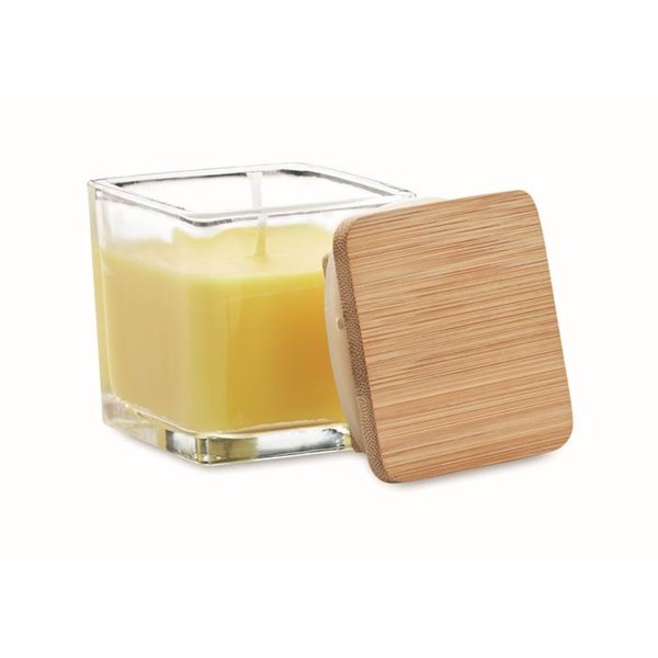 Obrázky: Čtvercová vonná svíčka 50gr, citron, Obrázek 2