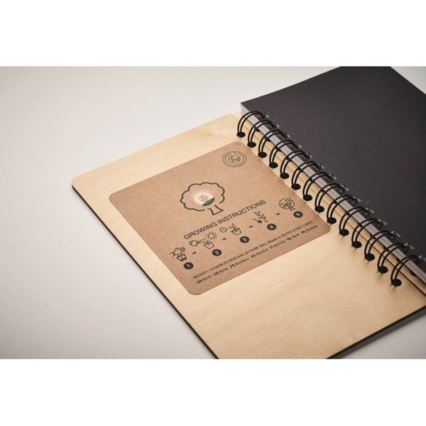 Obrázky: Zápisník A5 GROWBOOK™ se semeny břízy, přírodní, Obrázek 5