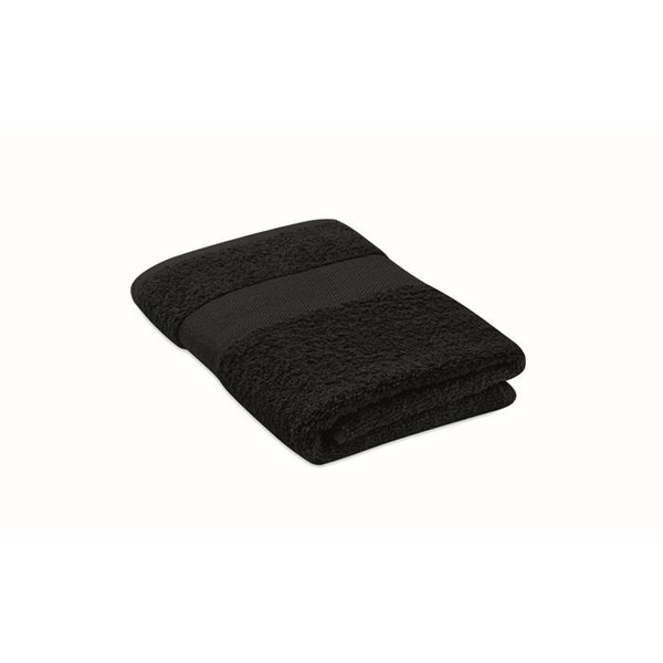 Obrázky: Černý ručník z bio bavlny 50x30 cm 360g/m2