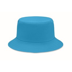 Obrázky: Tyrkysový klobouček z broušené bavlny 260g