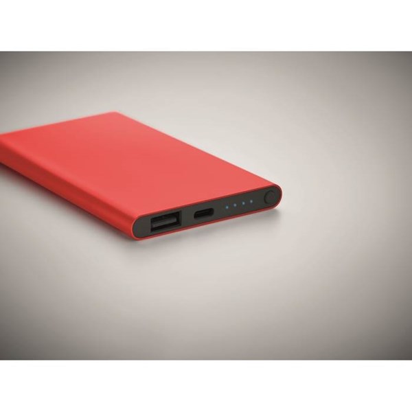 Obrázky: Powerbanka Type C 4 000 mAh, červená, Obrázek 4