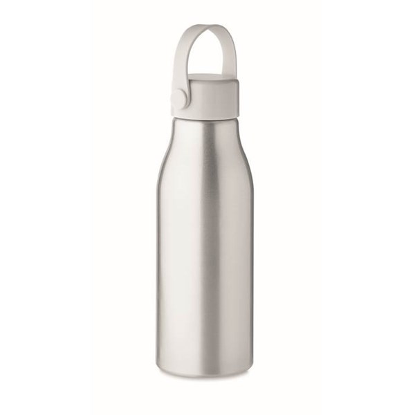 Obrázky: Matně stříbrná hliník. láhev 650 ml, silikon.poutko