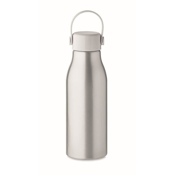Obrázky: Matně stříbrná hliník. láhev 650 ml, silikon.poutko, Obrázek 2