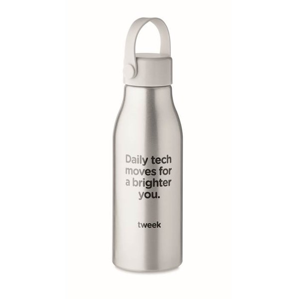 Obrázky: Matně stříbrná hliník. láhev 650 ml, silikon.poutko, Obrázek 9