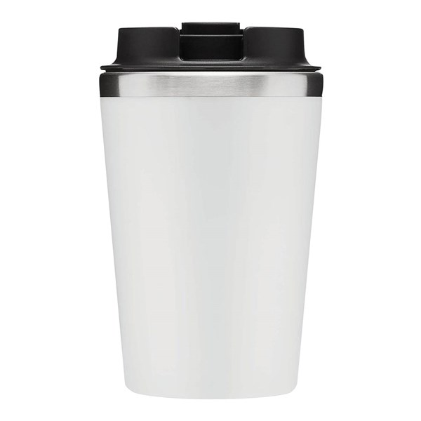 Obrázky: Dvoustěnný termohrnek 350ml nerez/plast bílý, Obrázek 4