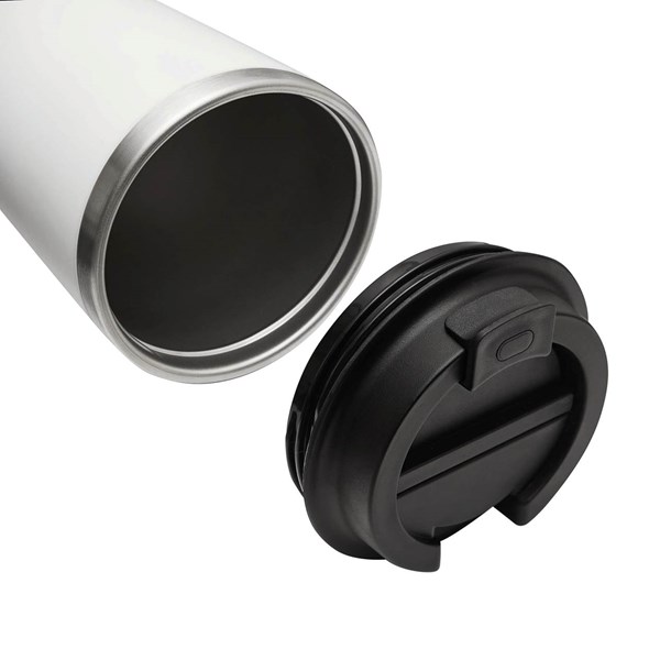 Obrázky: Dvoustěnný termohrnek 350ml nerez/plast bílý, Obrázek 6