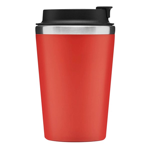 Obrázky: Dvoustěnný termohrnek 350ml nerez/plast červený, Obrázek 3