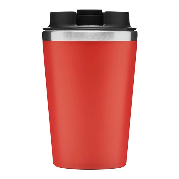 Obrázky: Dvoustěnný termohrnek 350ml nerez/plast červený, Obrázek 4