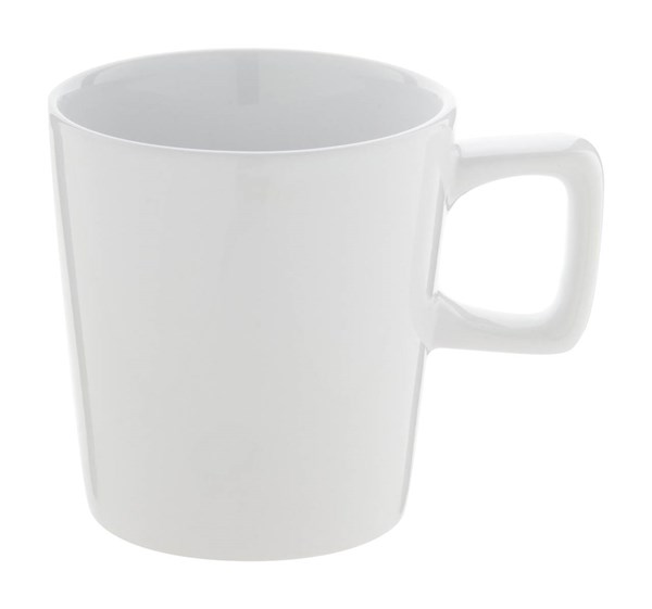 Obrázky: Lesklý bílý keram. hrnek v kraft. krabičce 280ml