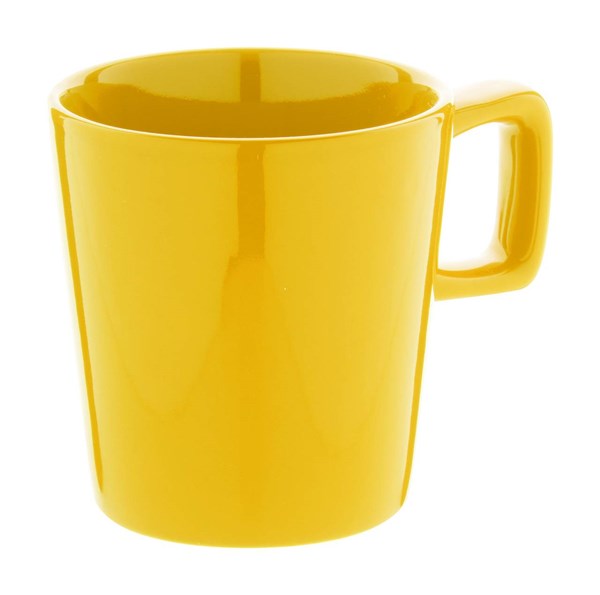 Obrázky: Lesklý žlutý keram. hrnek v kraft. krabičce 280ml, Obrázek 2